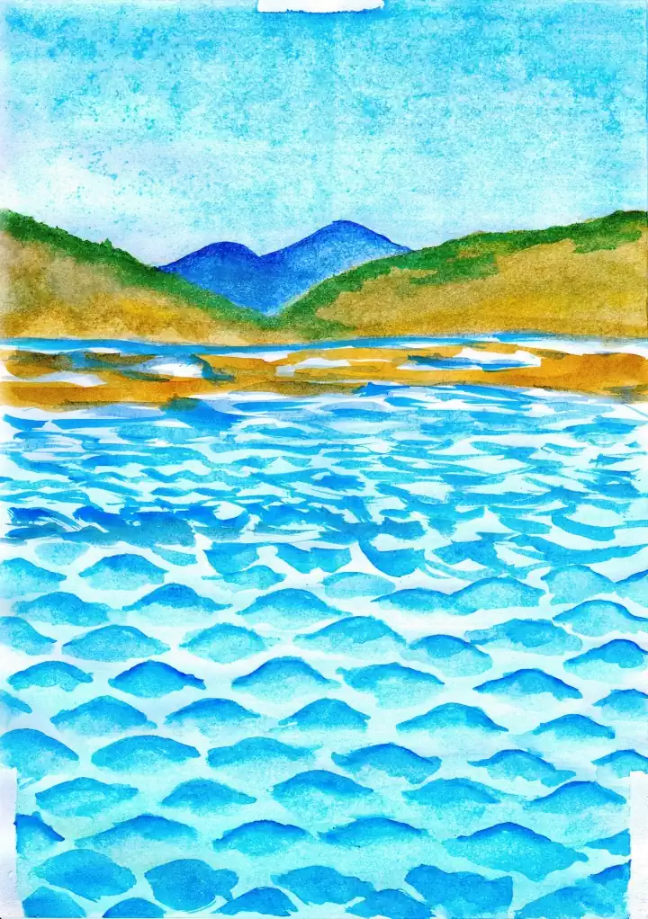 Coast_redraw_from_sketch_aquarelle