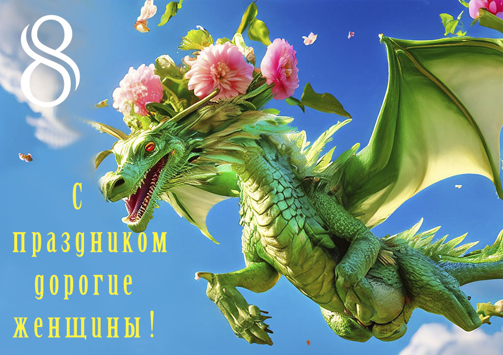 Поздравительная открытка с 8 марта
